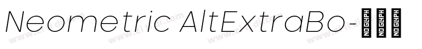 Neometric AltExtraBo字体转换